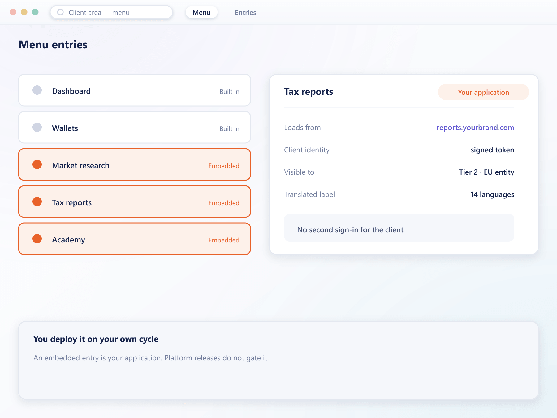 BrokerOS embedded apps