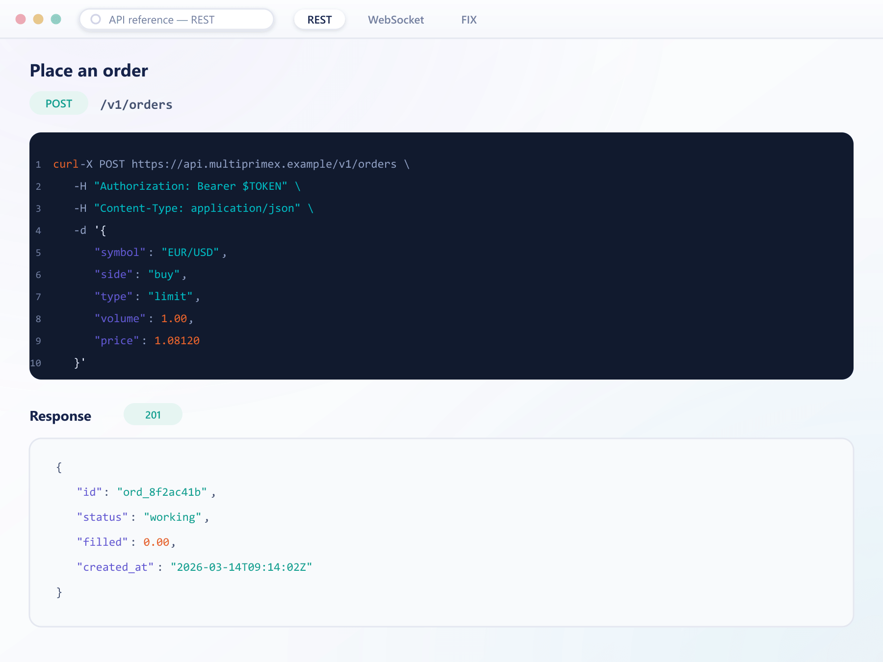 API reference
